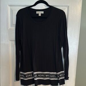 Michael Kors Black Long Sleeve Top